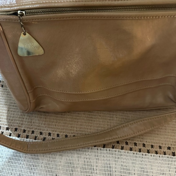Vintage Julius Resnick Tan Faux Leather Handbag - Picture 5 of 14